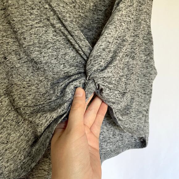 Sweaty Betty gray cropped workout tank top twist front women's M linen blend - Picture 2 of 6